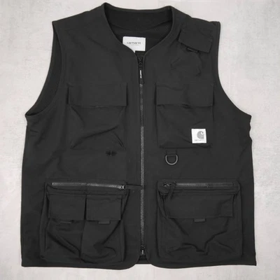 Carhartt WIP Elmwood Weste Herren XL Schwarz Multi Pocket Utility Streetwear - Bild 1 von 4