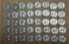 Lot of 40 1961 Washington Quarters Circulated - Full Roll