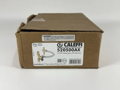 Caleffi 520500AX TankMixer 3-Way Mixing Valve 3/4" FNPT Tank with 18" Flex Hose
