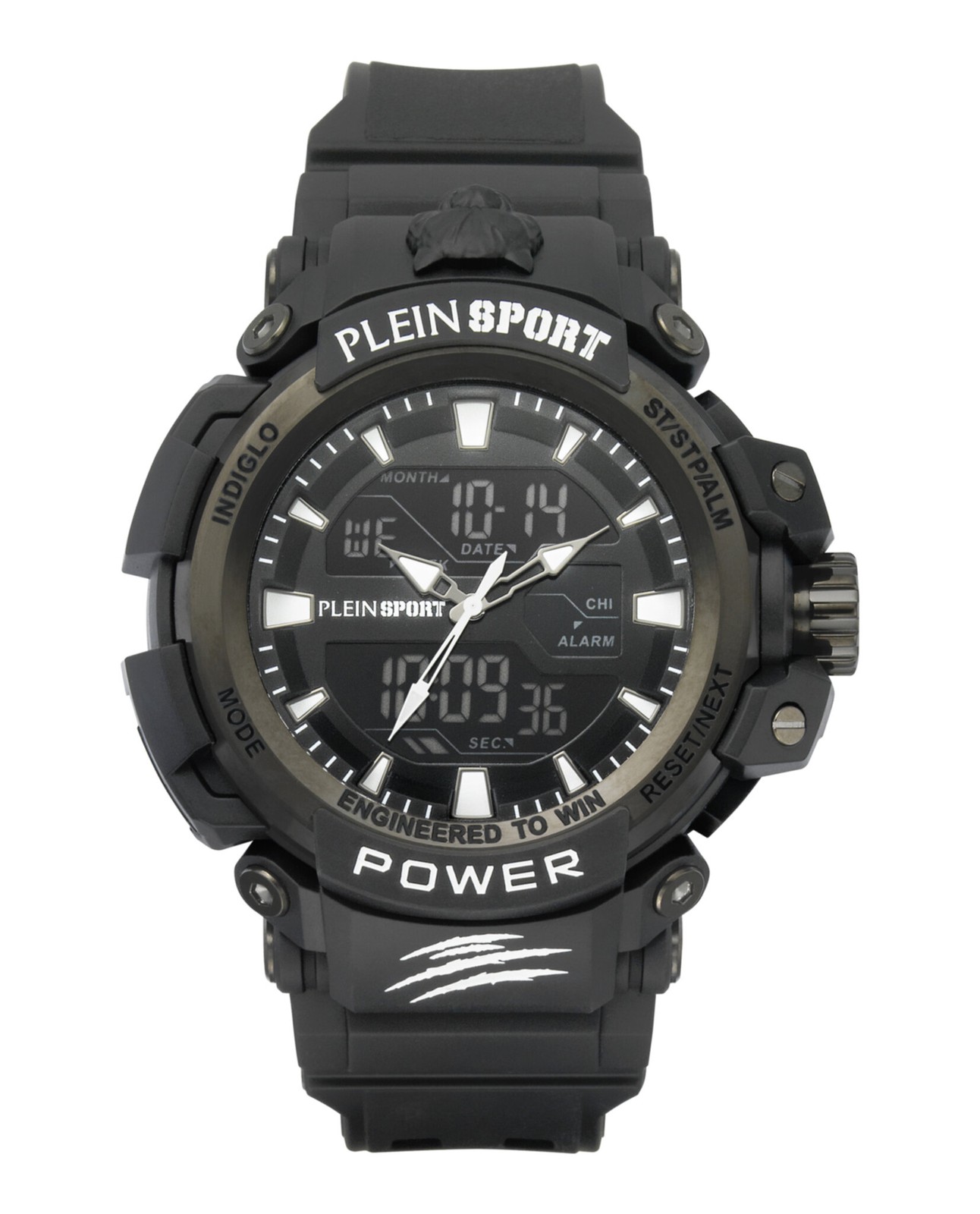 Plein Sport Mens  Black 50mm Strap Fashion Watch