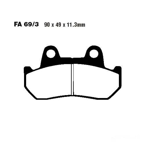 Bremsbelag EBC FA069 3HH Hinten FüR Honda VF 750 F Interceptor V45 Bj. 1983-1984-image
