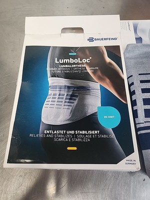  Bauerfeind LUMBOLOC (Size 4) Lumbar Support Orthopedic Back Brace Titan