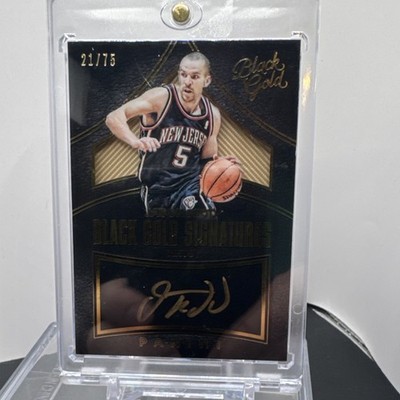 Panini Black Gold Jason Kidd New Jersey Nets Autograph Signatures 21/75