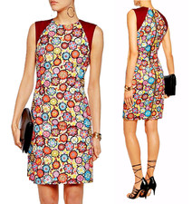 EMILIO PUCCI Floral Print Full Back Zip Sheath Dress sz US 6-8  IT 42  1290