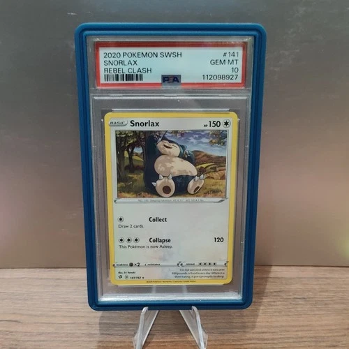 2020 Pokemon Rebel Clash Snorlax PSA 10 #016 with Graded guard