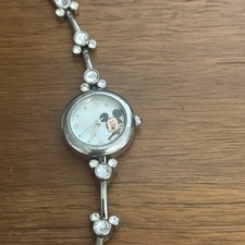 Disney Mickey Mouse Rhinestone Icon Bracelet Watch Japan Seiko MU1357 UNTESTED