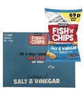 Burton's Fish N Chips Salt & Vinegar 40g Baked Snacks Full Box of 30 