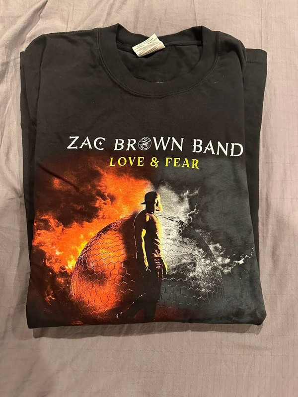 Zac Brown Band Love and Fear Sphere Las Vegas XL Black T-shirt - Brand New