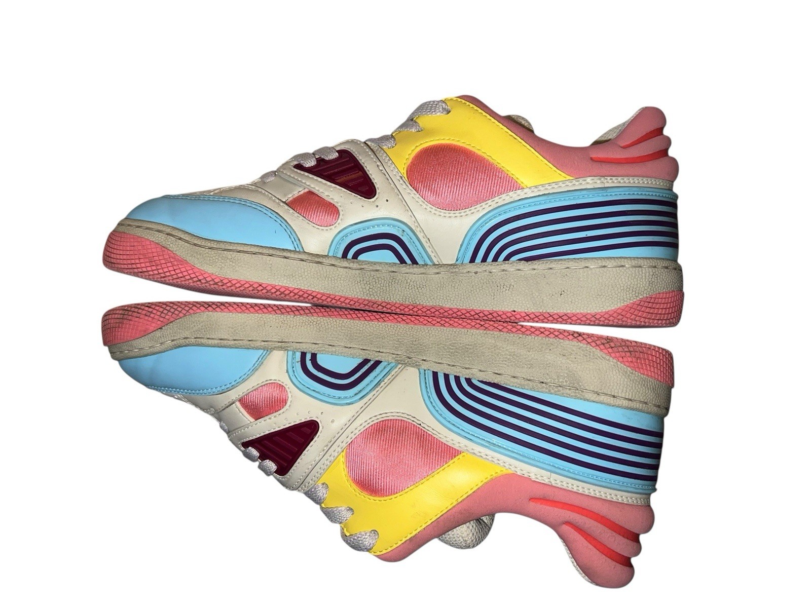 Gucci Basket Aged Fabric Athleisure Shoes Women's Pink Size EU38 thumbnail 5