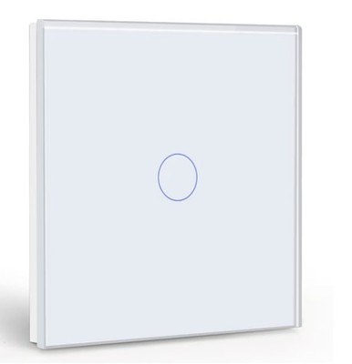 BSEED Touch Lichtschalter, Hartglasscheibe mit LED-Anzeige, 1 Gang 1-fach 