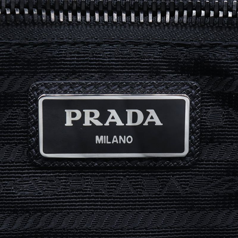 PRADA backpack 2VZ064 nylon saffiano leather black backpack triangle logo used thumbnail 6