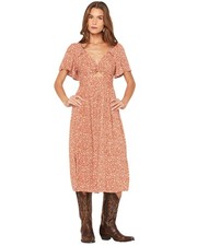 Angie Women's Floral Print Front Twist Midi Dress - C4DII-A801