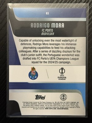 2025-26 Topps UEFA Club Competitions Rodrigo Mora #83 Future Stars