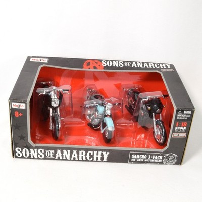 Maisto Sons Of Anarchy Samcro 3 Pack Diecast Motorcycle Models 1:18 Scale NEW