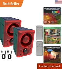 130db Solar Powered Motion Sensor Alarm with Adjustable Sound for Outdoor Use