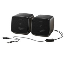 For Desktop PC 1 Pair Small Computer Speakers USB Powered with 3.5mm Audio