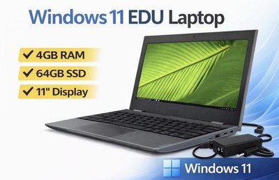 Lenovo 100e 2nd Gen 81M8 | 11.6'' Celeron 82GJ 4GB RAM 64GB SSD Win 11 EDU |Nice