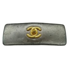 CHANEL Barrette Donna Marca Accessorio per Capelli Fermaglio per Capelli Pelle Turn Lock Coco Mar