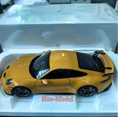 NOREV 1/18 Porsche 911 GT3 Ally Diecast Model Car Yellow Simulation Birthday Toy