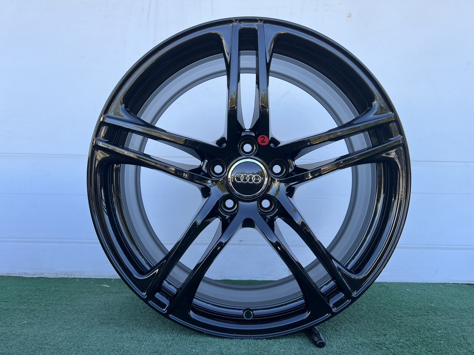 2008-14 AUDI R8 19" GLOSS BLACK GENUINE FACTORY ORIGINAL OEM WHEELS RIM SET OF 4