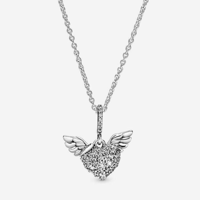 Heart and Angel Wings Necklace 