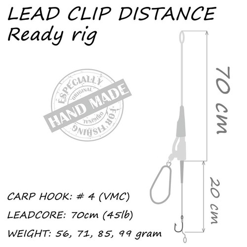 LEAD CLIP DISTANCE Karpfen Fertigmontage VMC Carp Hook Life-ORANGE Ready to Fish - Bild 10 von 11
