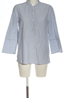 MARCO POLO Schlupf-Bluse Damen Gr. DE 40 weiß-graublau Casual-Look