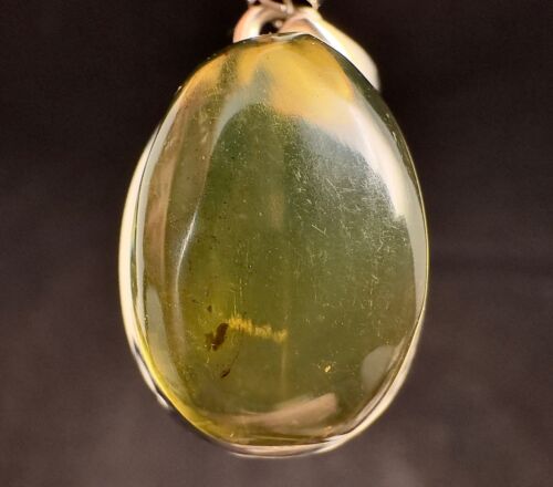 AMBER Crystal Pendant - Sterling Silver Fine Stone Necklace Jewelry Gift, 53452 - Picture 3 of 5