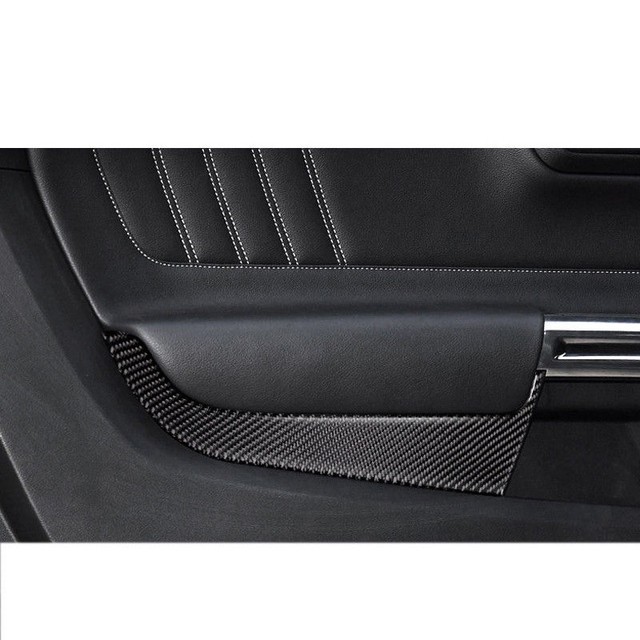 2x Carbon Fiber Front Armrest Door Handle Cover Trim fit for ford
