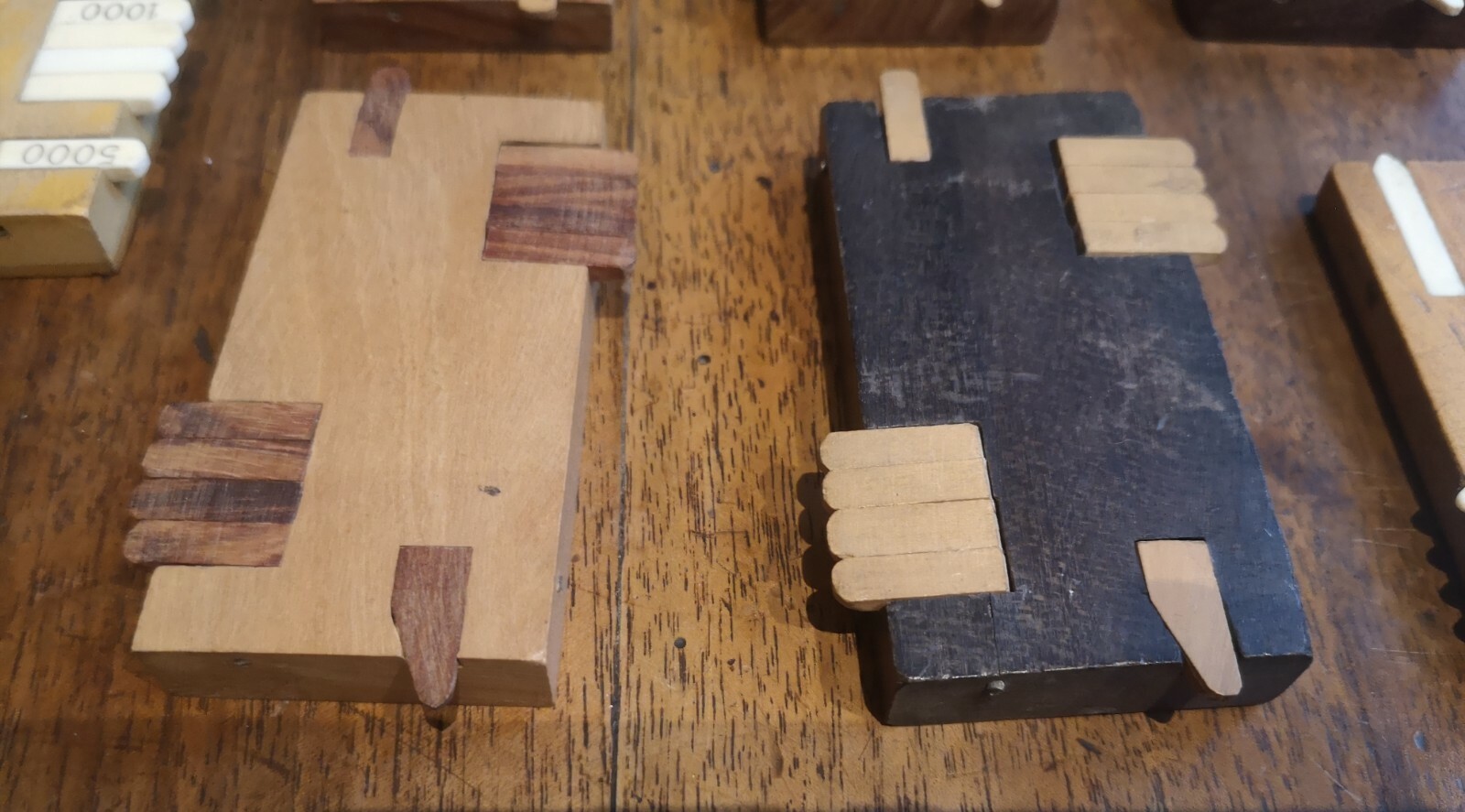 6 anciens compteurs de points, bridge - Label Emmaüs