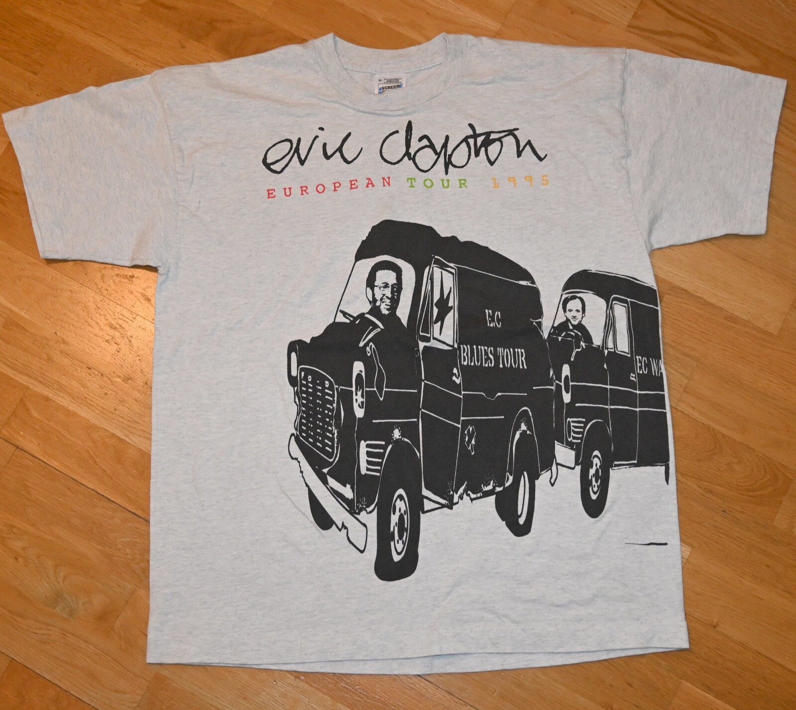 1995 ERIC CLAPTON* vtg rare rock concert tee t-shirt… - Gem