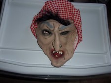 OLD HAG WITCH bandanna HALLOWEEN LATEX RUBBER MASK CLEAN