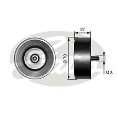 Gates Drive Belt Idler DEFLECTION PULLEY FOR BMW 3 (E46) 318 d 2003-2005 - Picture 1 of 1