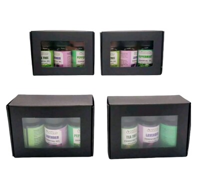 4 -Box Sets Premium Essential Oils: Great Gift-Stocking Stuffers (10ml Ea) 