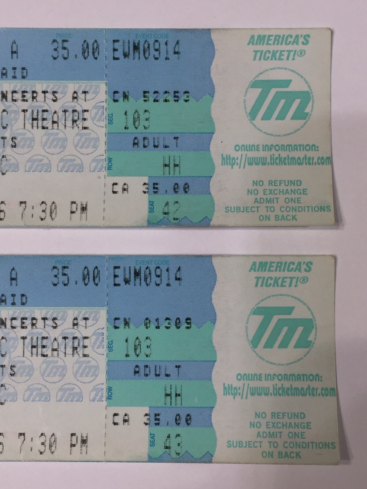 AC/DC 1996 BALLBREAKER TOUR vintage concert tickets fully intact ...