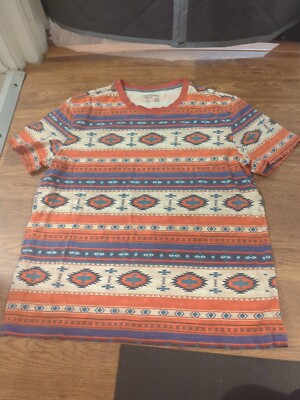 Ruff Hewn Summit Tee Aztec Southwestern Pattern UV Protection Adult Size Large