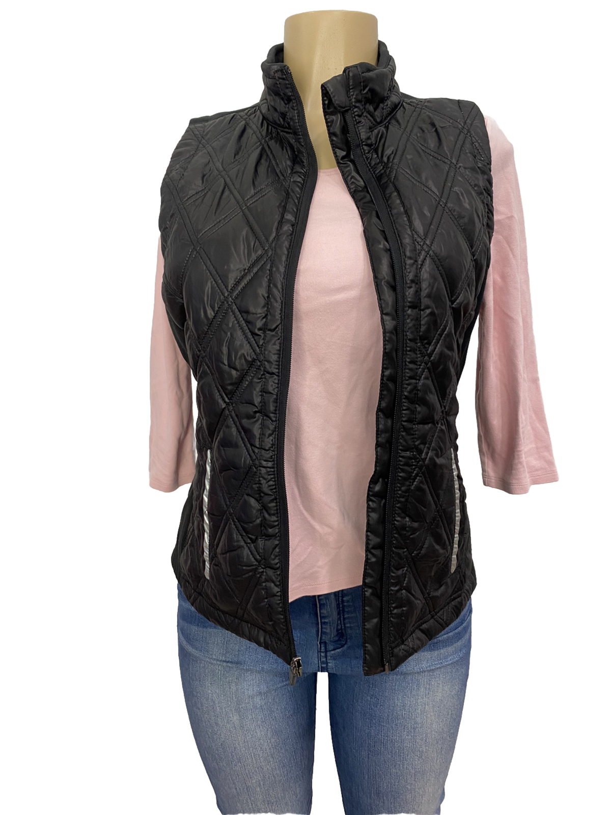 Activology Quilted Warm Basic Soft Vest Women Siz… - image 1
