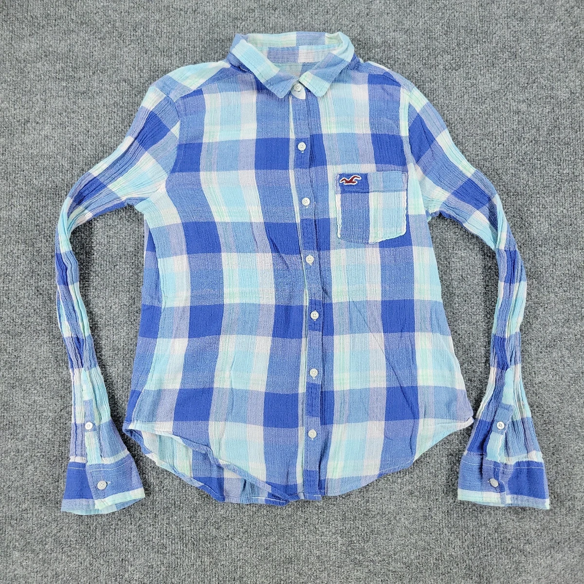 Hollister checked shirt ladies sales