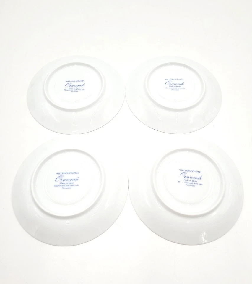 Juego de 4 tazas de té y platillos Williams Sonoma Ormonde frambuesa azul Foto 4 de 4