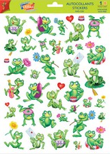 A4 Sticker Sheet Comical Frogs - Scrapbooking & Cardmaking over 30 image