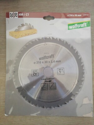 Wolfcraft Ø210 x 30 x 2,4mm Kreissägeblatt 30 Zähne 20HM/CT 6737000