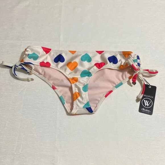 WILDFOX Vintage Heart Prints Bikini Bottom Women's