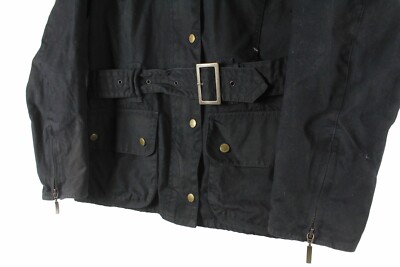 authentic BARBOUR International Waxed Jacket women's Size 38 black