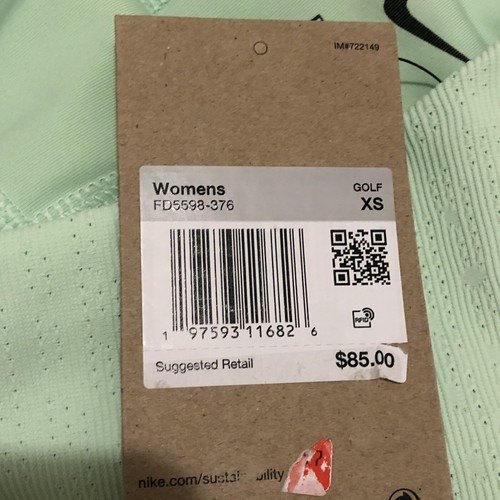 NUOVA gonna Nike Skort golf Pickleball Dri-FIT ADV donna XS verde FD5598 - Foto 7 di 14