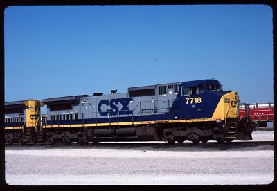 Original Rail Slide - CSXT 7718 Venice IL 7-26-1995 C40-8W | eBay