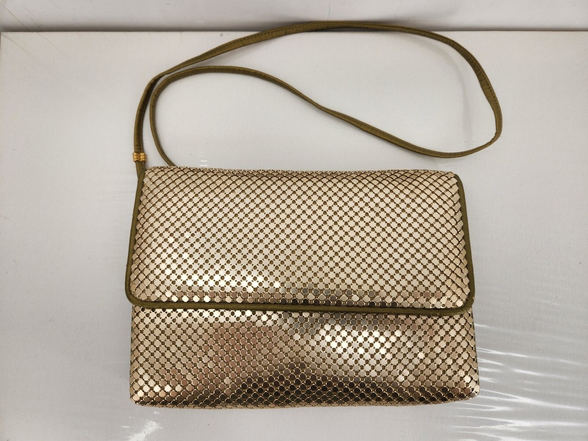 Pochette Clutch En Mesh Doré Whiting & Davis - Occasion, Sans Chaîne, Dimensions 8x4 Pouces