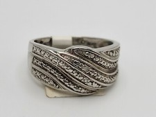Sterling Silver Diamond Accent Band Ring Size 7