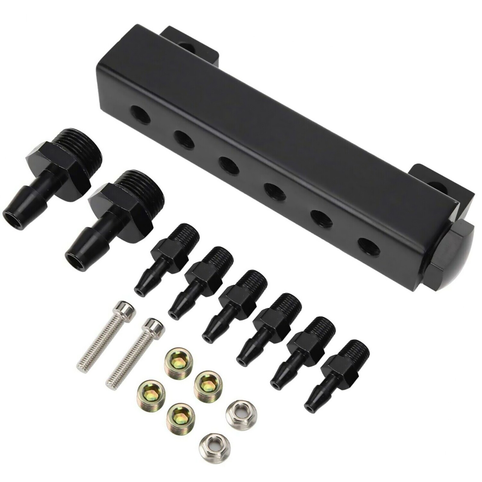 6 Port Vacuum Manifold Kit Durable Turbo Wastegate Boost Block Intake Manifold