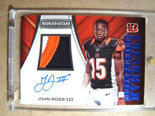 2017 John Ross Rookies & Stars Blue Freshman Orientation Rookie Autograph RC /10