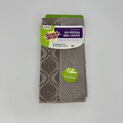 3M Scotch-Brite Non-Scratch GRAY Scrubbing Dish Cleaning Cloths Scrubbing Power
